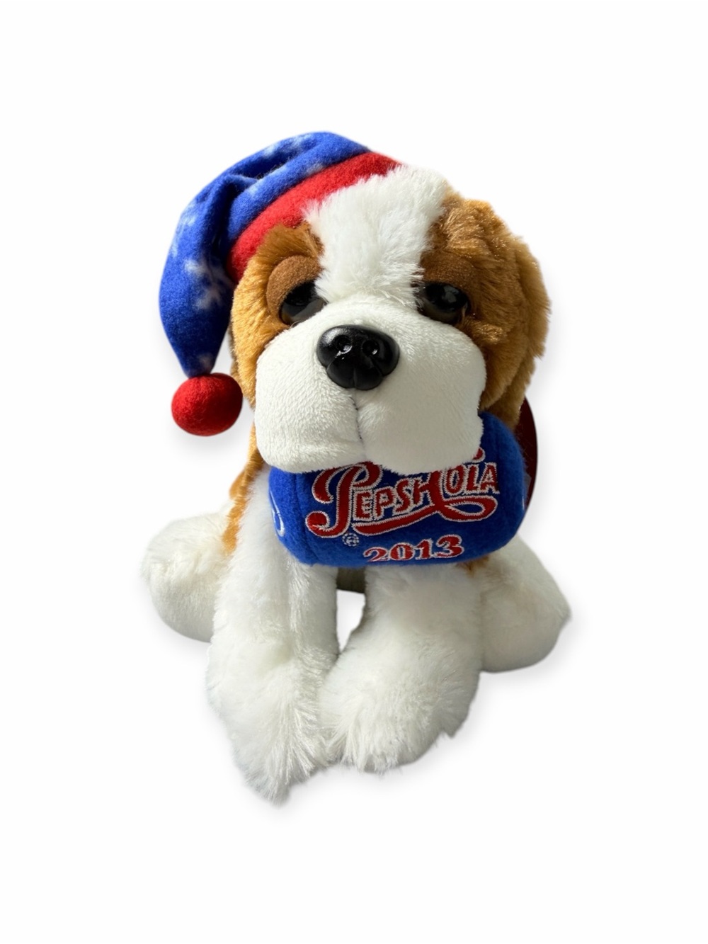 Fiesta Pepsi Cola Saint Bernard Plush 2013 Boyd Gaming Holiday Dog 8”